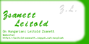 zsanett leitold business card